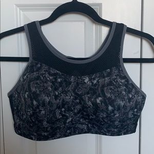 High Impact Mesh-Panel Wireless Sports Bra 34D